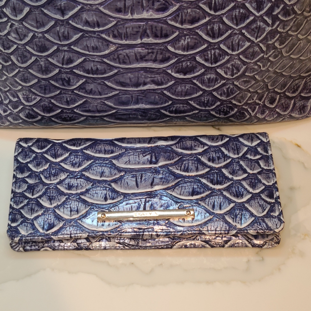 Brahmin Large Duxbury & Ady Wallet Denim Cruz NWT - Picture 15 of 16